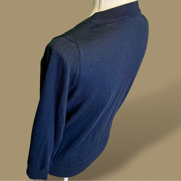 Boden Navy Blue 100% Wool Crewneck Pullover Sweater Size 10 - Picture 5 of 11